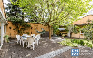 terrasse et jardin relais de montchat hébergement professionnel Lyon Montchat