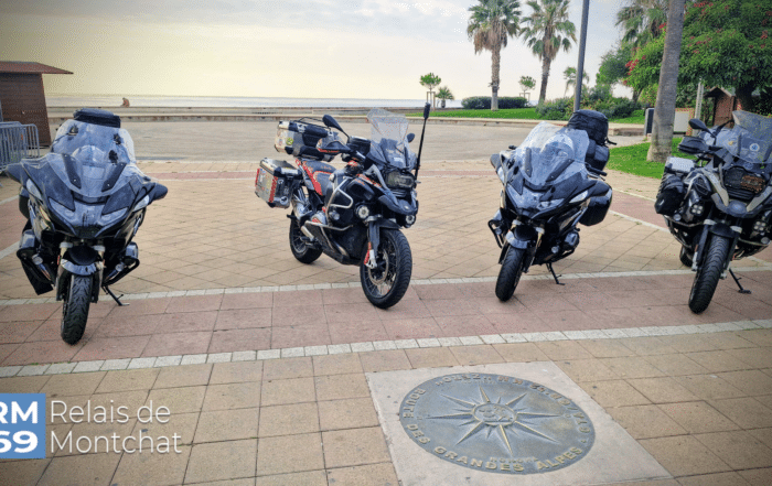 au départ du Relais motard Lyon, la Route des Grandes Alpes au départ de Menton